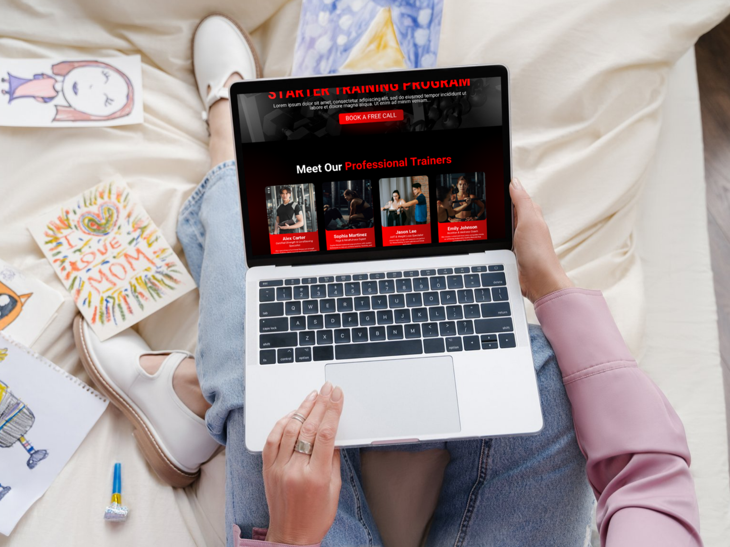 Gym & Fitness CANVA Website Template For Personal Trainer