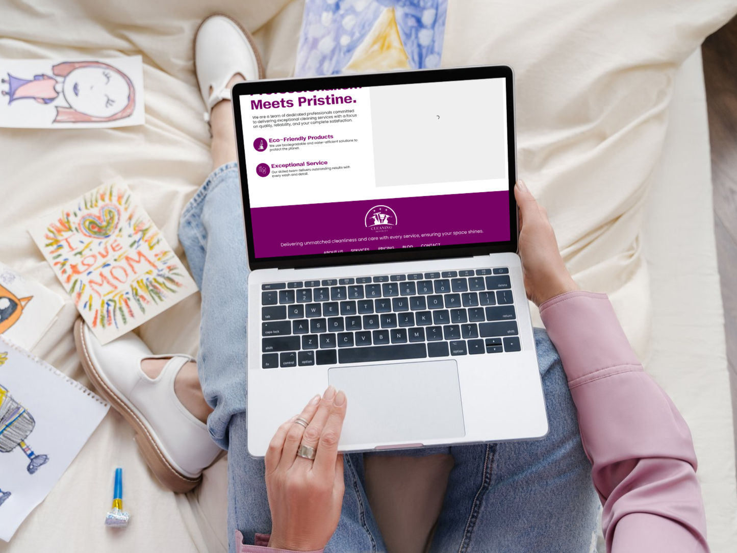 Cleaning Services Website Template: Editable Canva Design