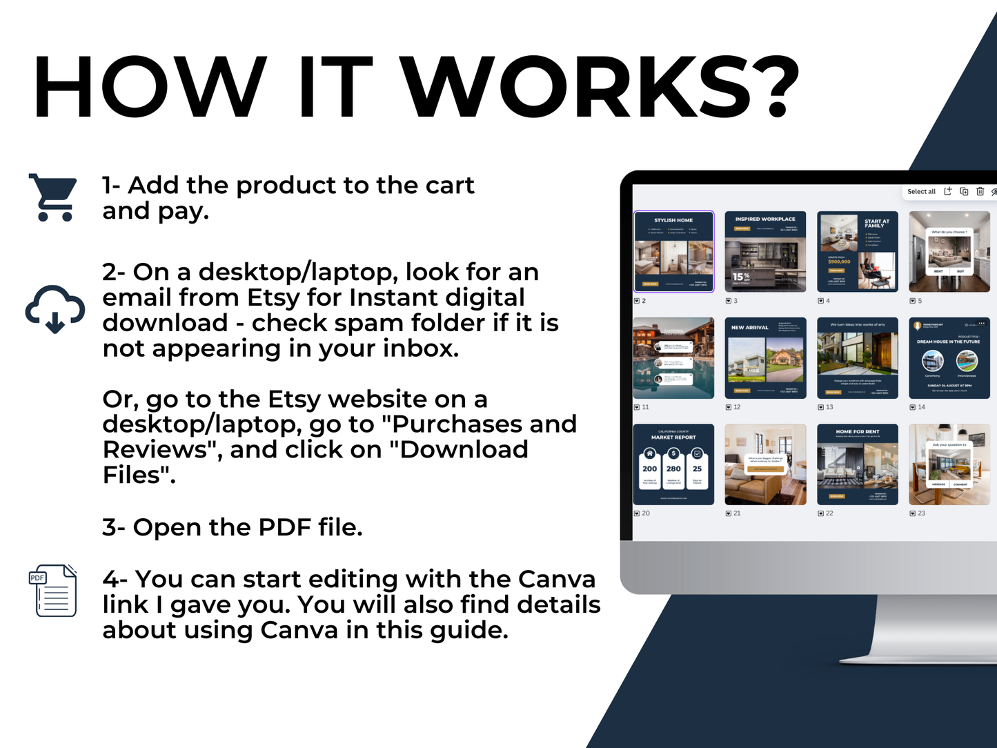 Real Estate Instagram Post Canva Templates for Realtor & Real estate agent