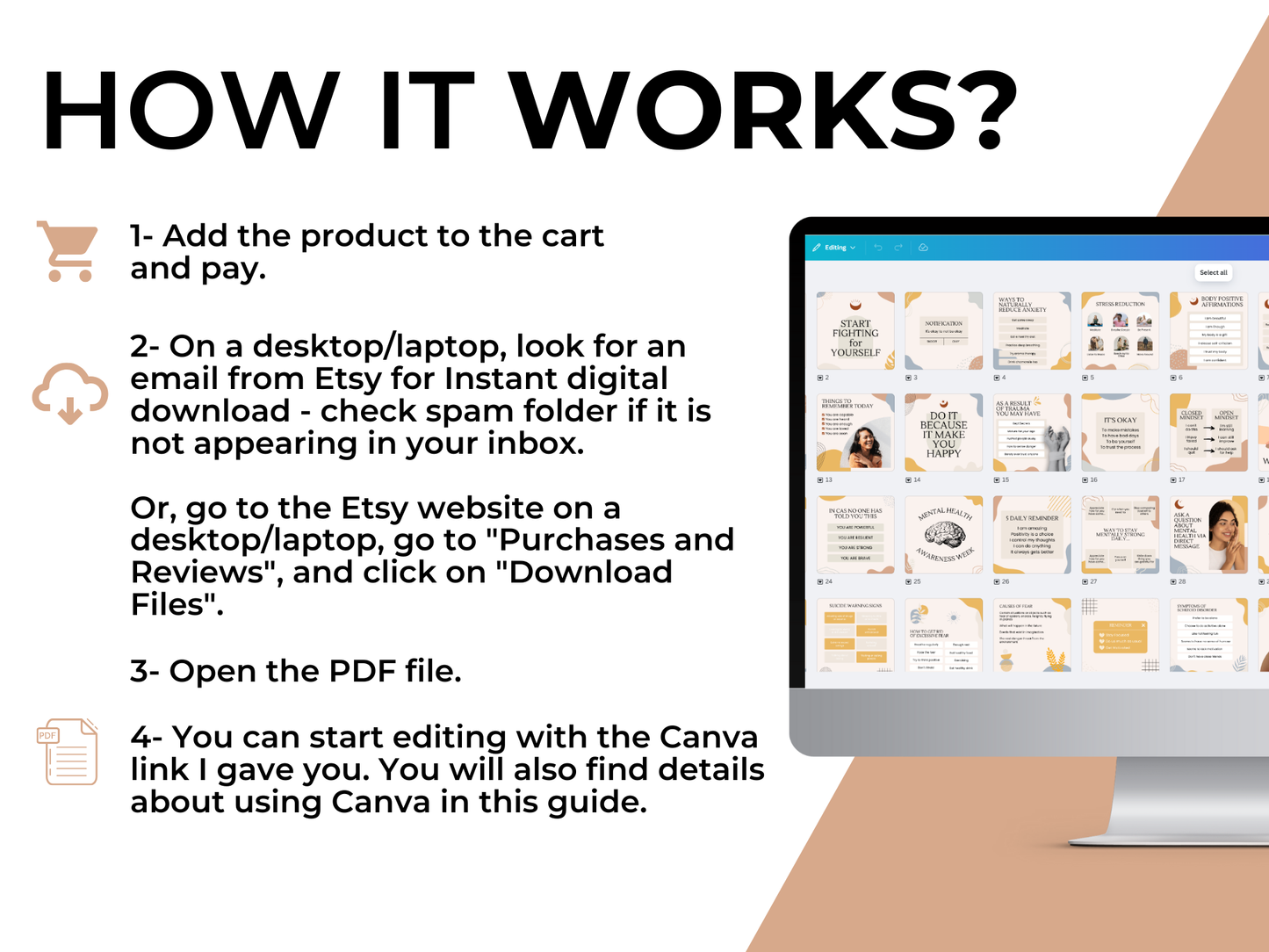 Mental Health Instagram Canva Templates for Mental Health Coaches & Therapist