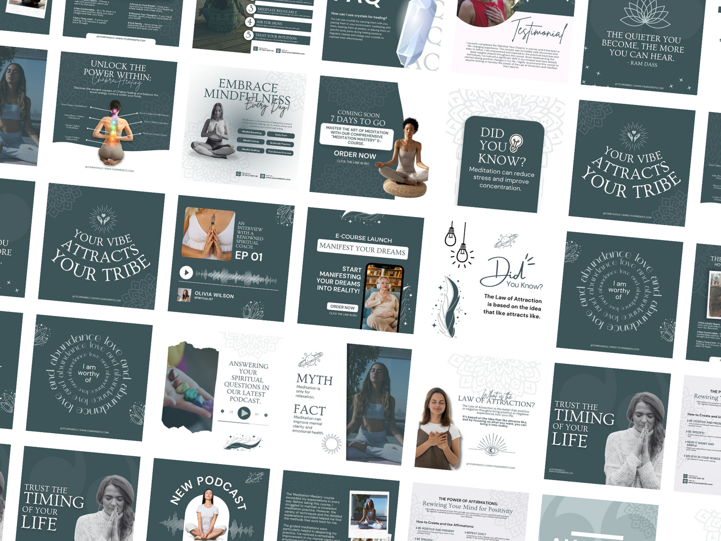 80 Spiritual Instagram Canva Templates for Coaches