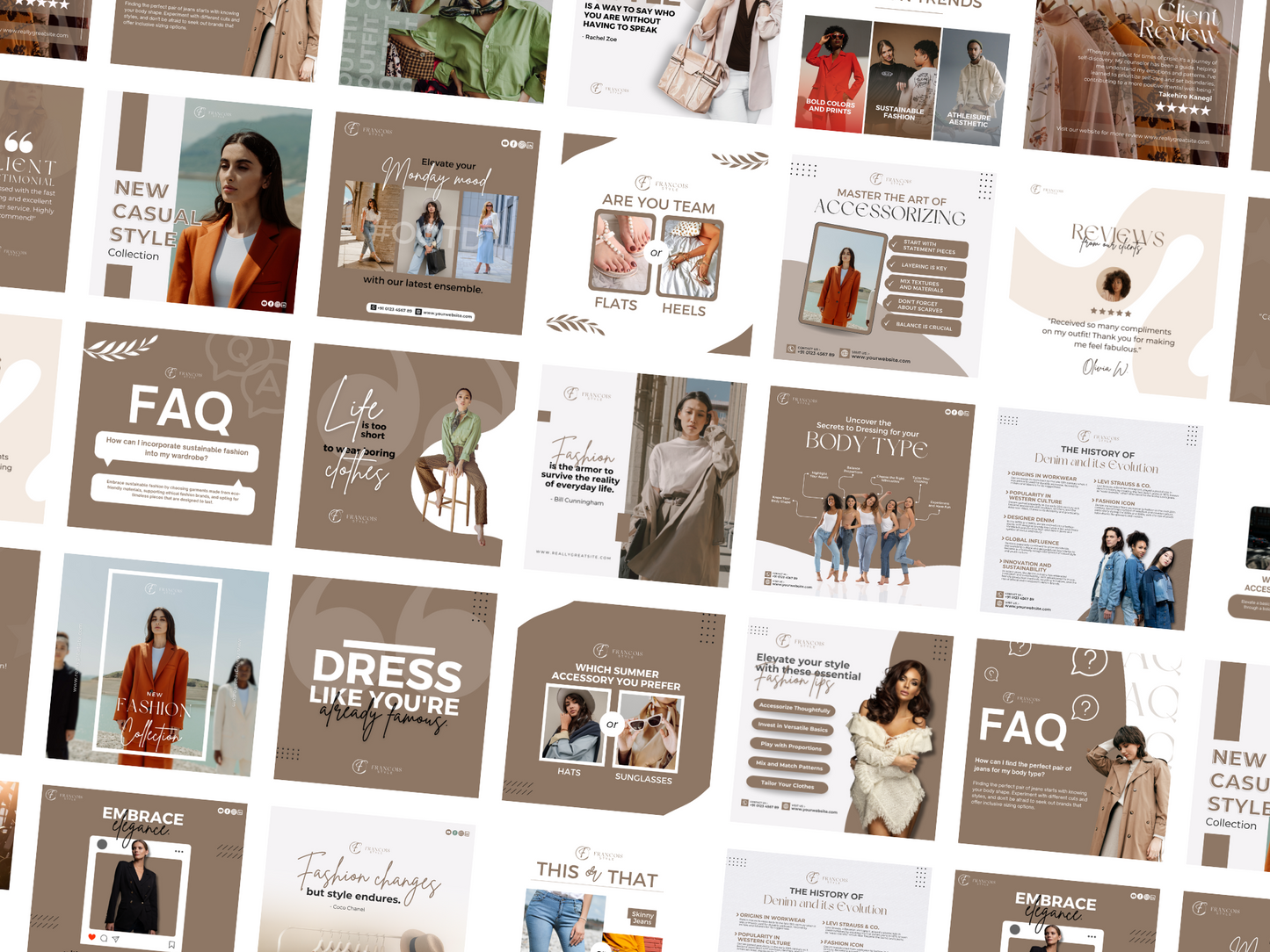80 Fashion Instagram Canva Templates for E-Commerce