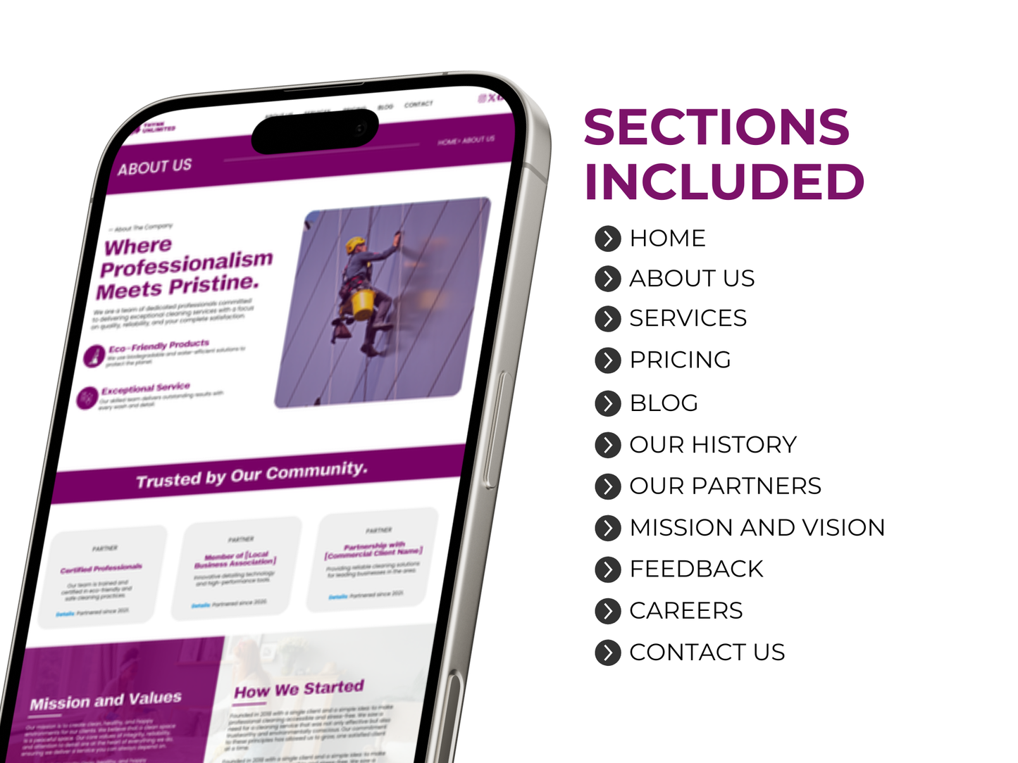 Cleaning Services Website Template: Editable Canva Design