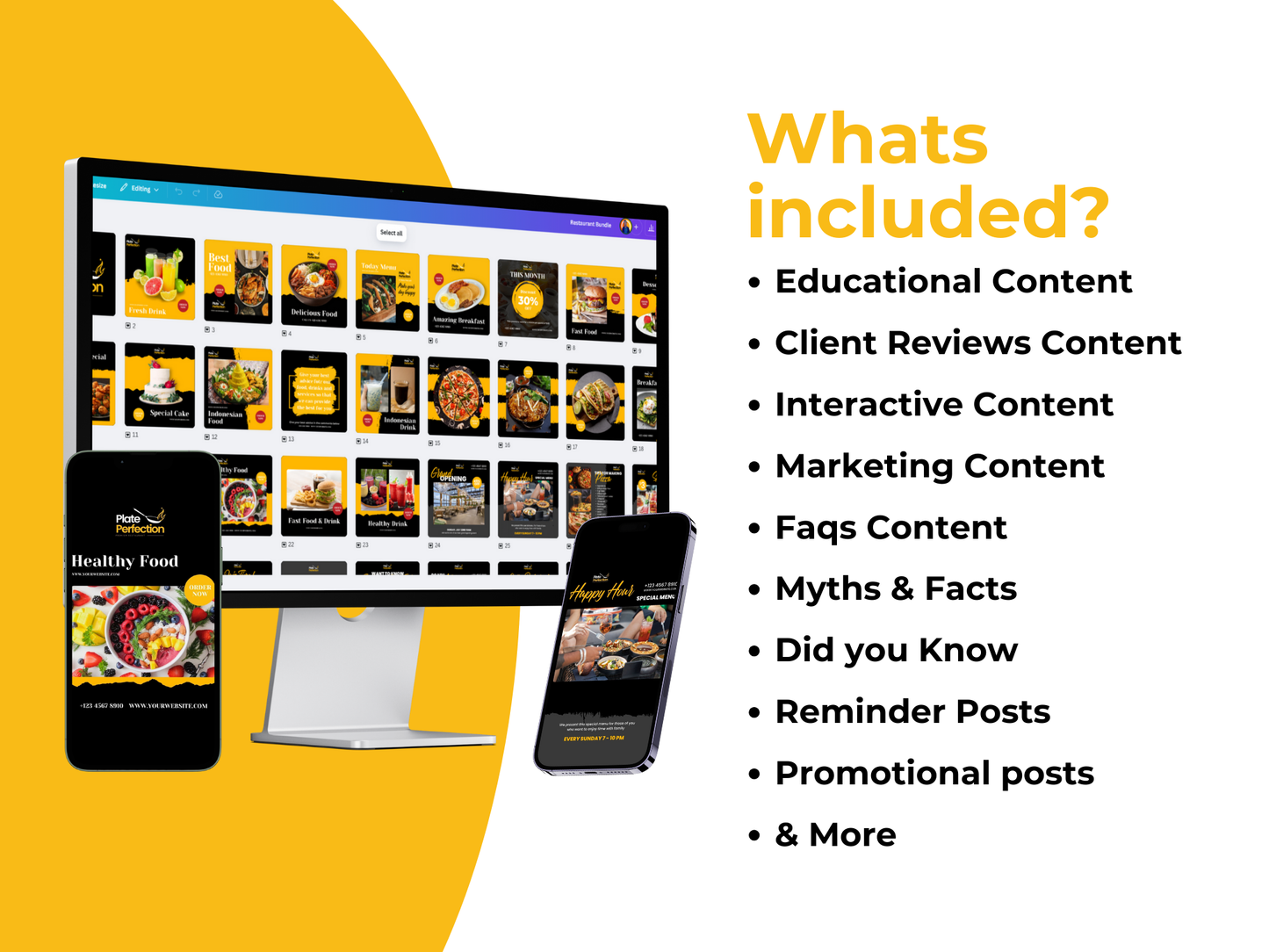 100 Restaurant Instagram Canva Templates