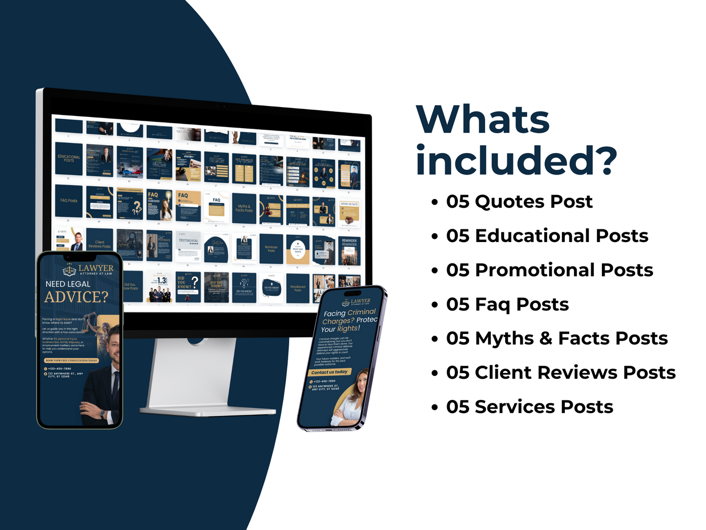 80 Lawyer Instagram Canva Templates