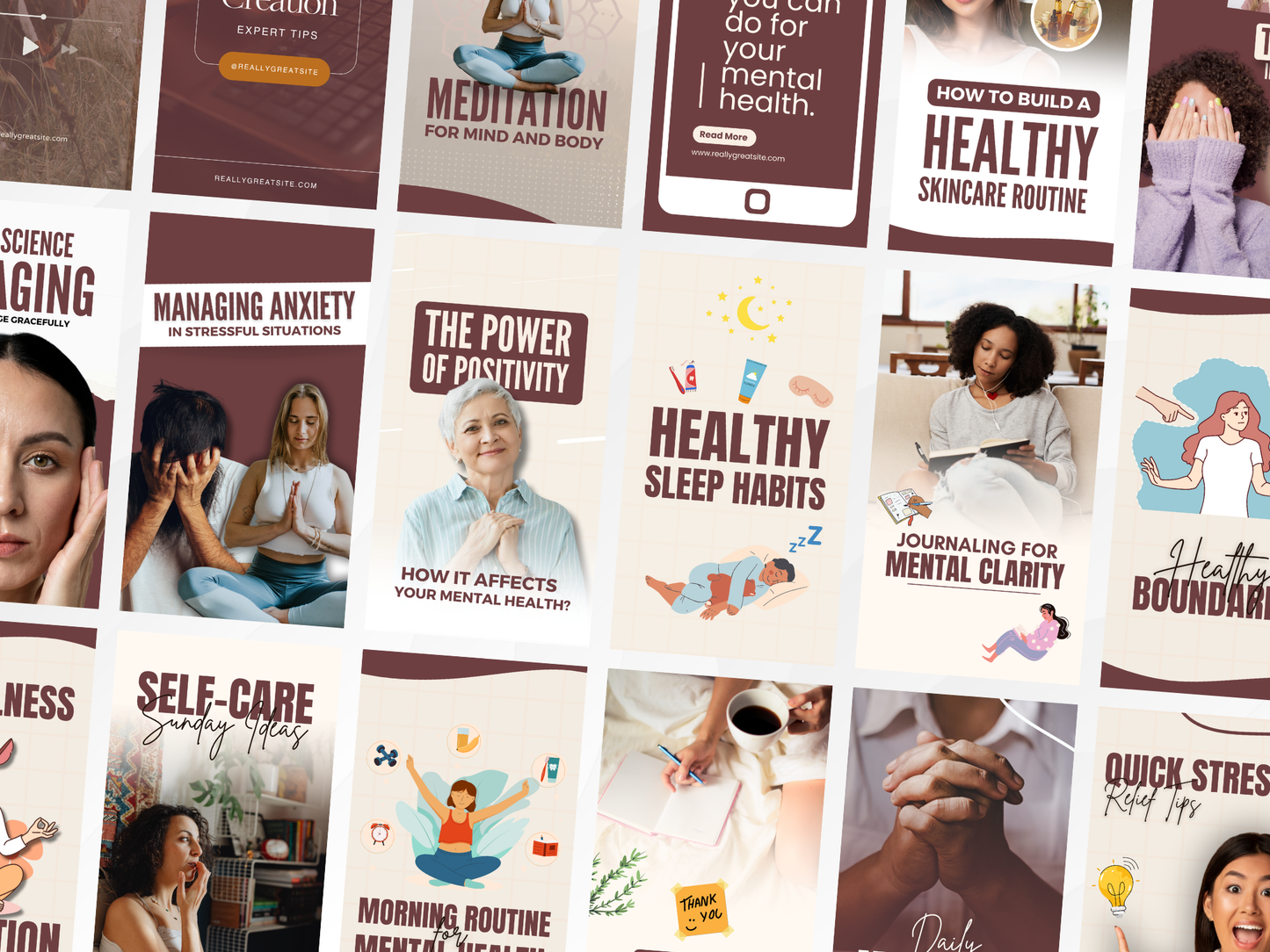 Mental Health Instagram Reel Cover Templates for Therapist, Psychologist & Coaches
