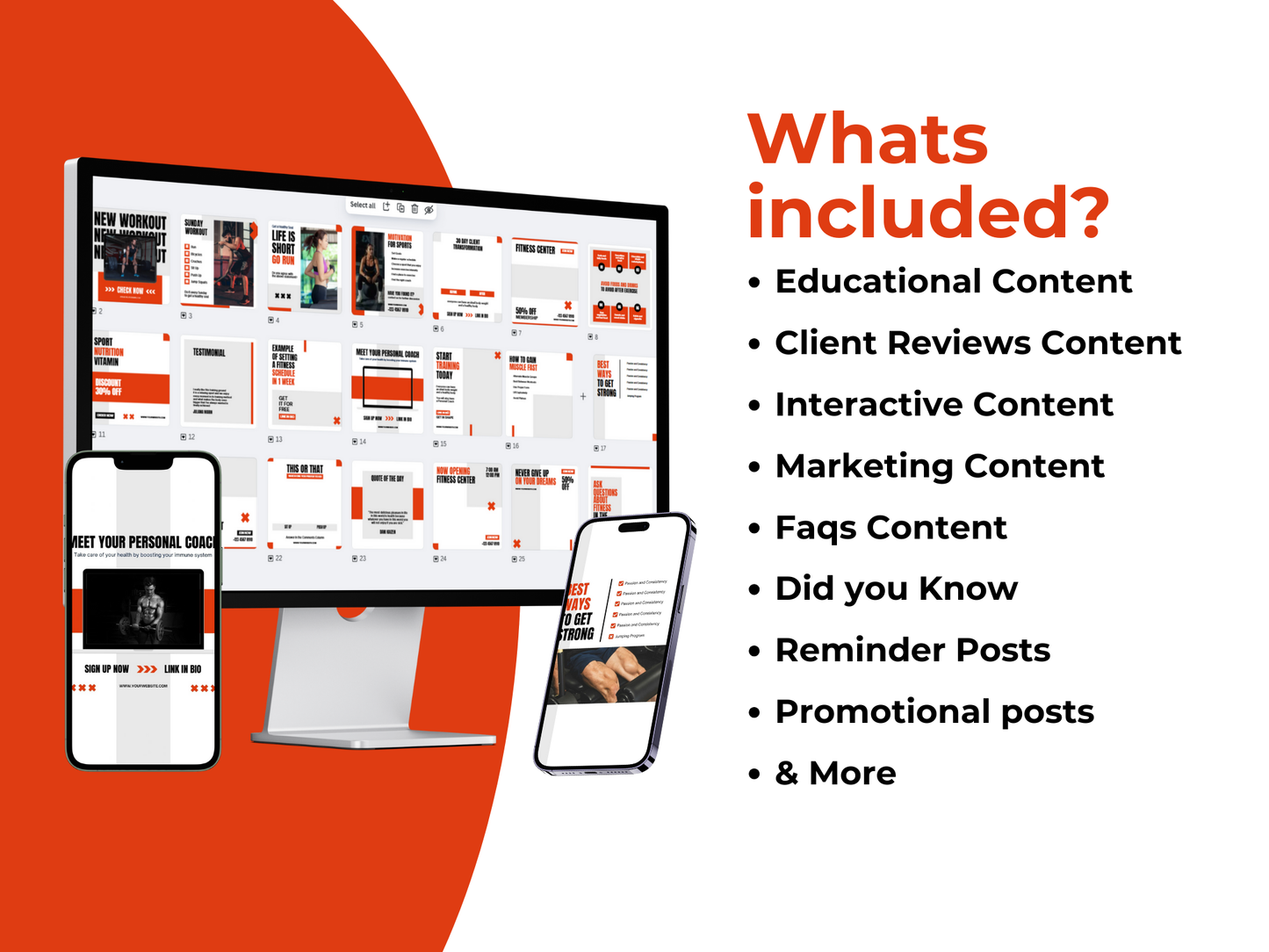 Gym & Fitness Instagram Canva Template for Personal Trainer, Fitness Coach & gym Trainers