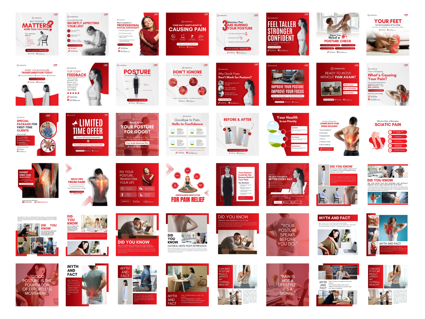 Posturology Canva Templates for Healthcare Professionals, Hospital , Clinics & Doctors