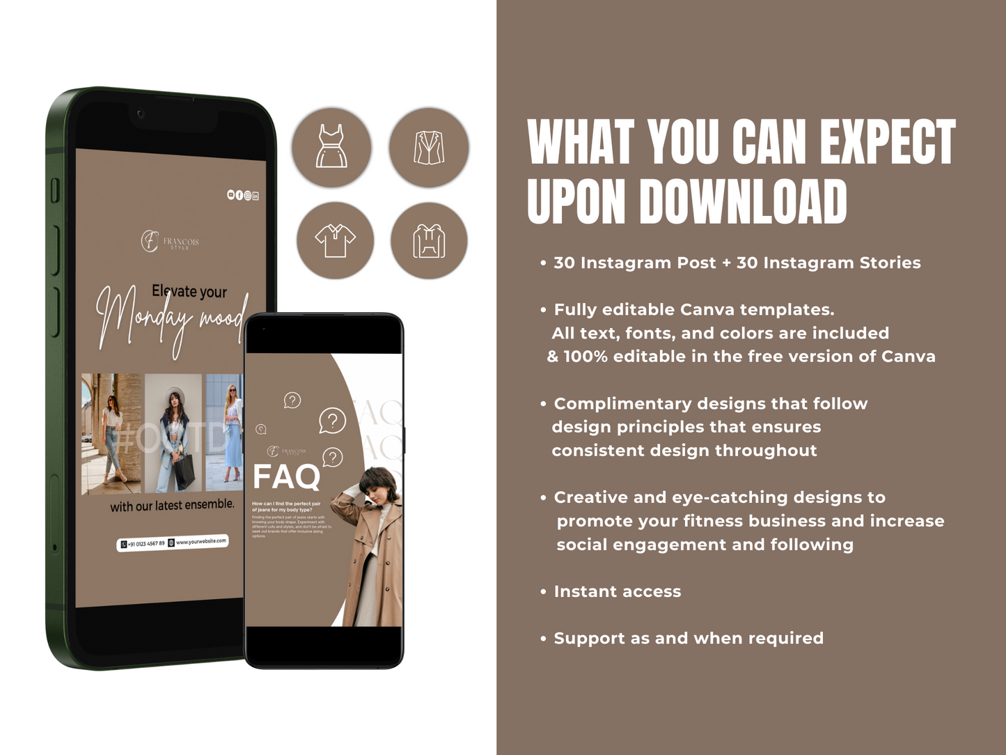 80 Fashion Instagram Canva Templates for E-Commerce
