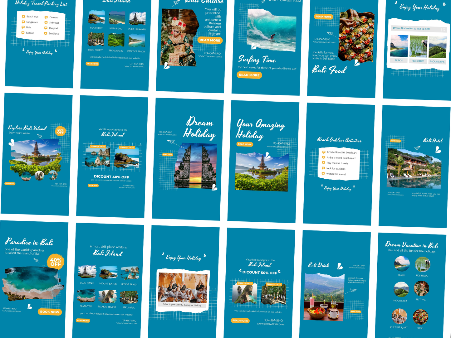100 Travel Instagram Canva Templates for Travel Agents, Influencers & Travel Bloggers