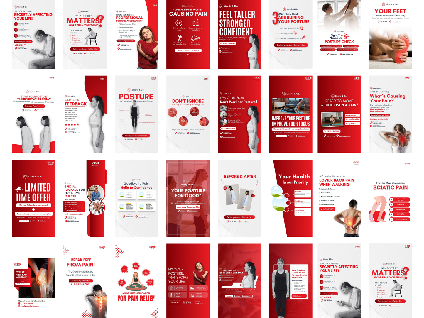 Posturology Canva Templates for Healthcare Professionals, Hospital , Clinics & Doctors