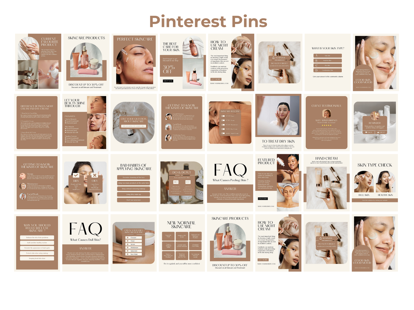 400+ Skincare Instagram Canva Templates for Coaches & Makeup Artist