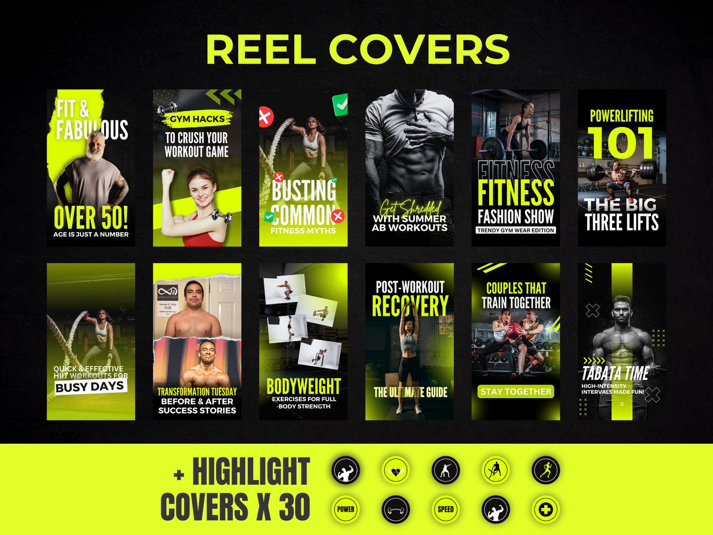 Gym & Fitness Instagram Post Canva Templates
