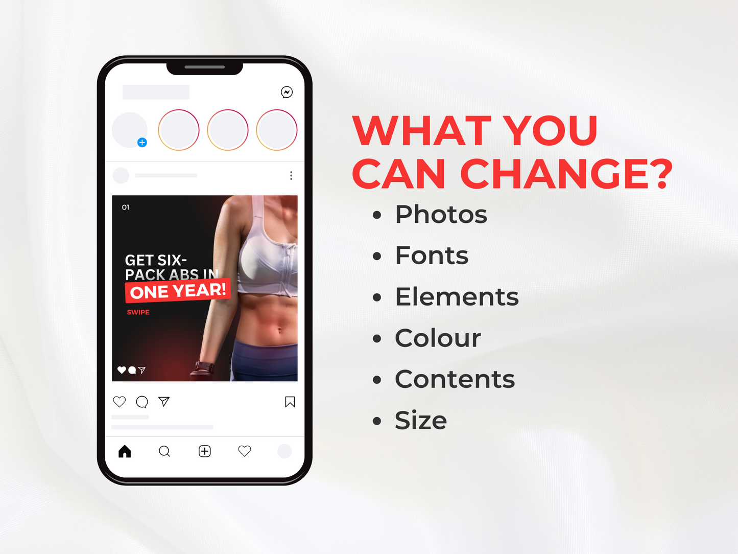 Gym & Fitness Coach Instagram Carousel Templates