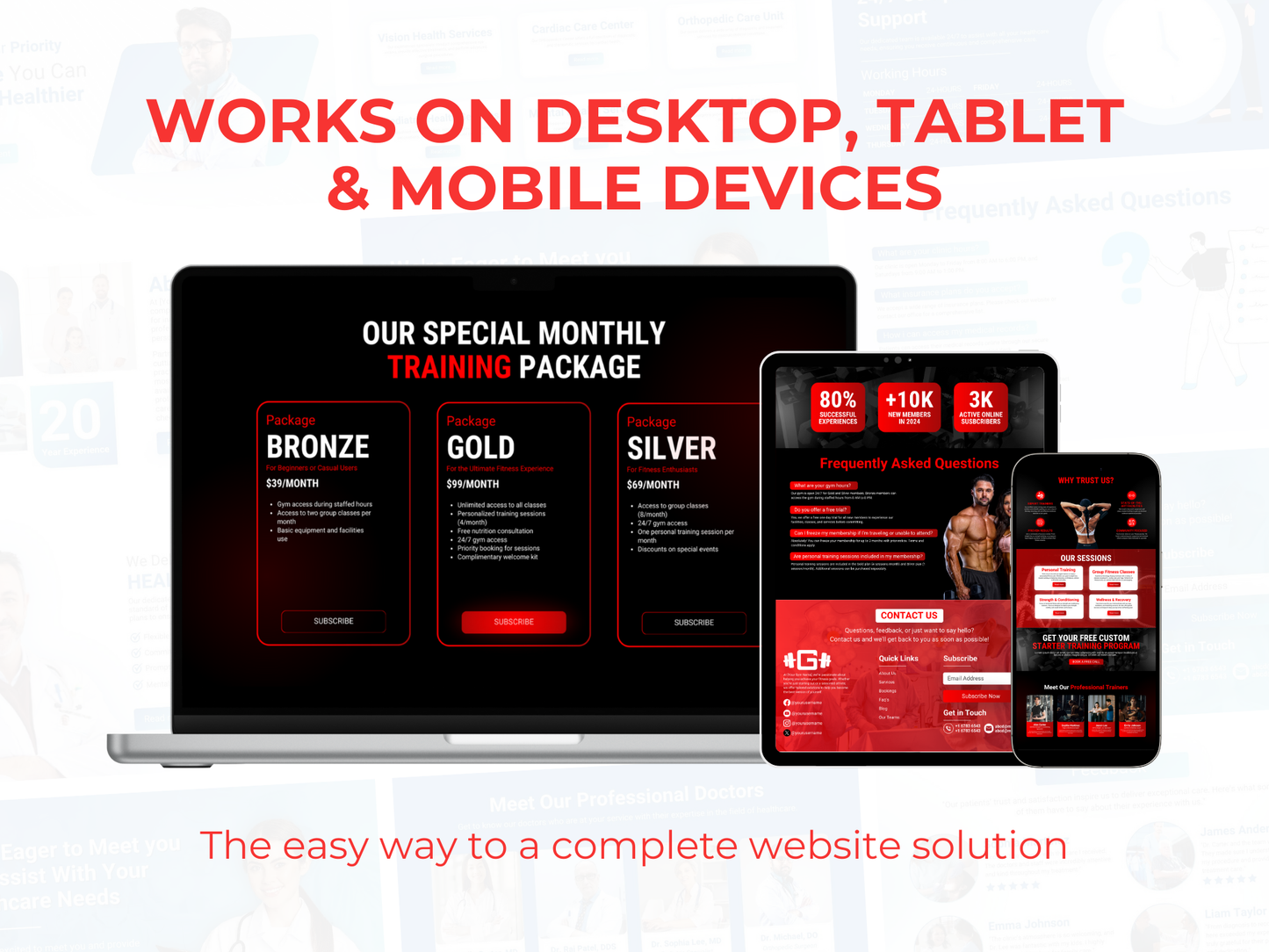 Gym & Fitness CANVA Website Template For Personal Trainer