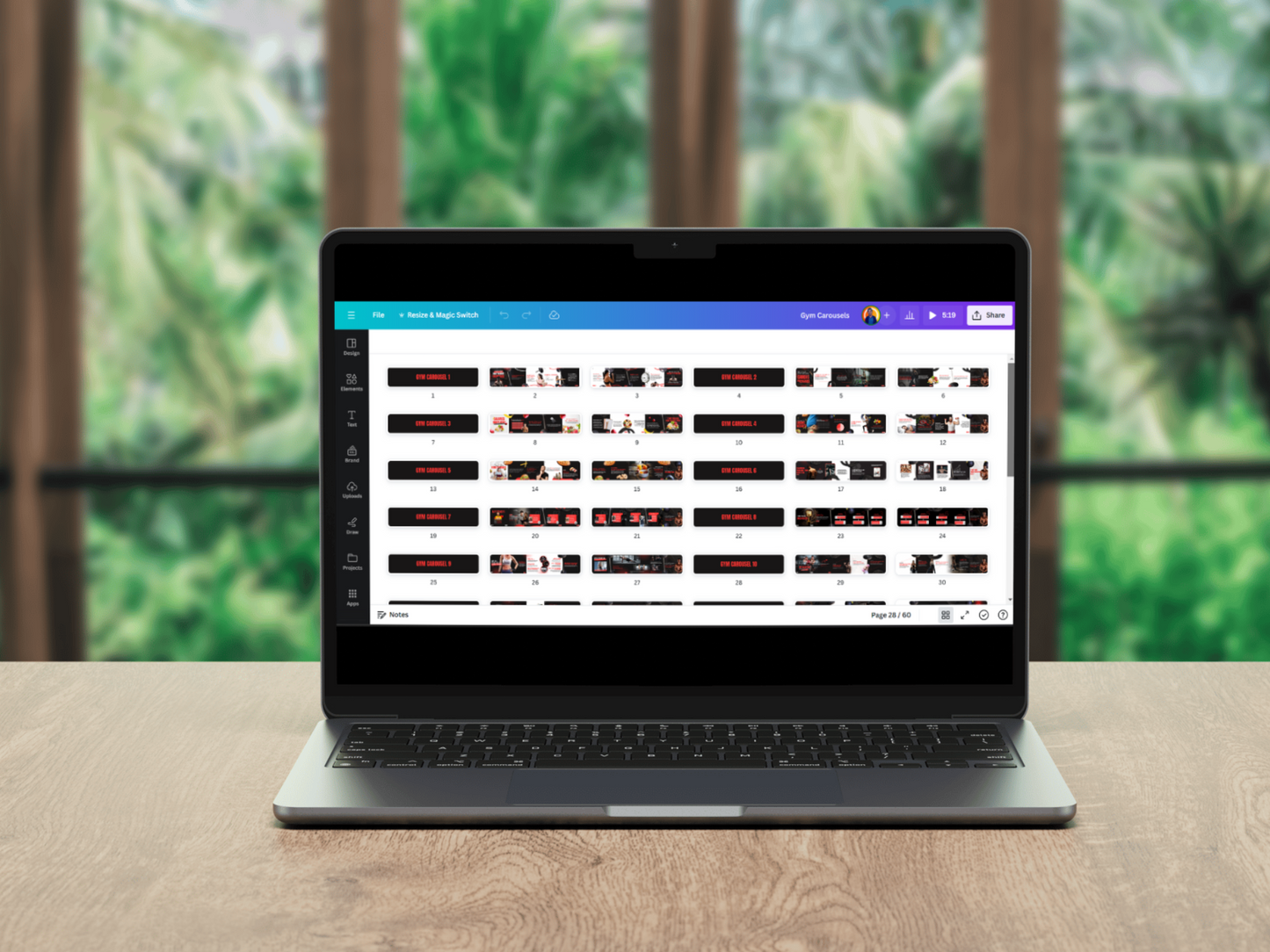 Gym & Fitness Coach Instagram Carousel Templates