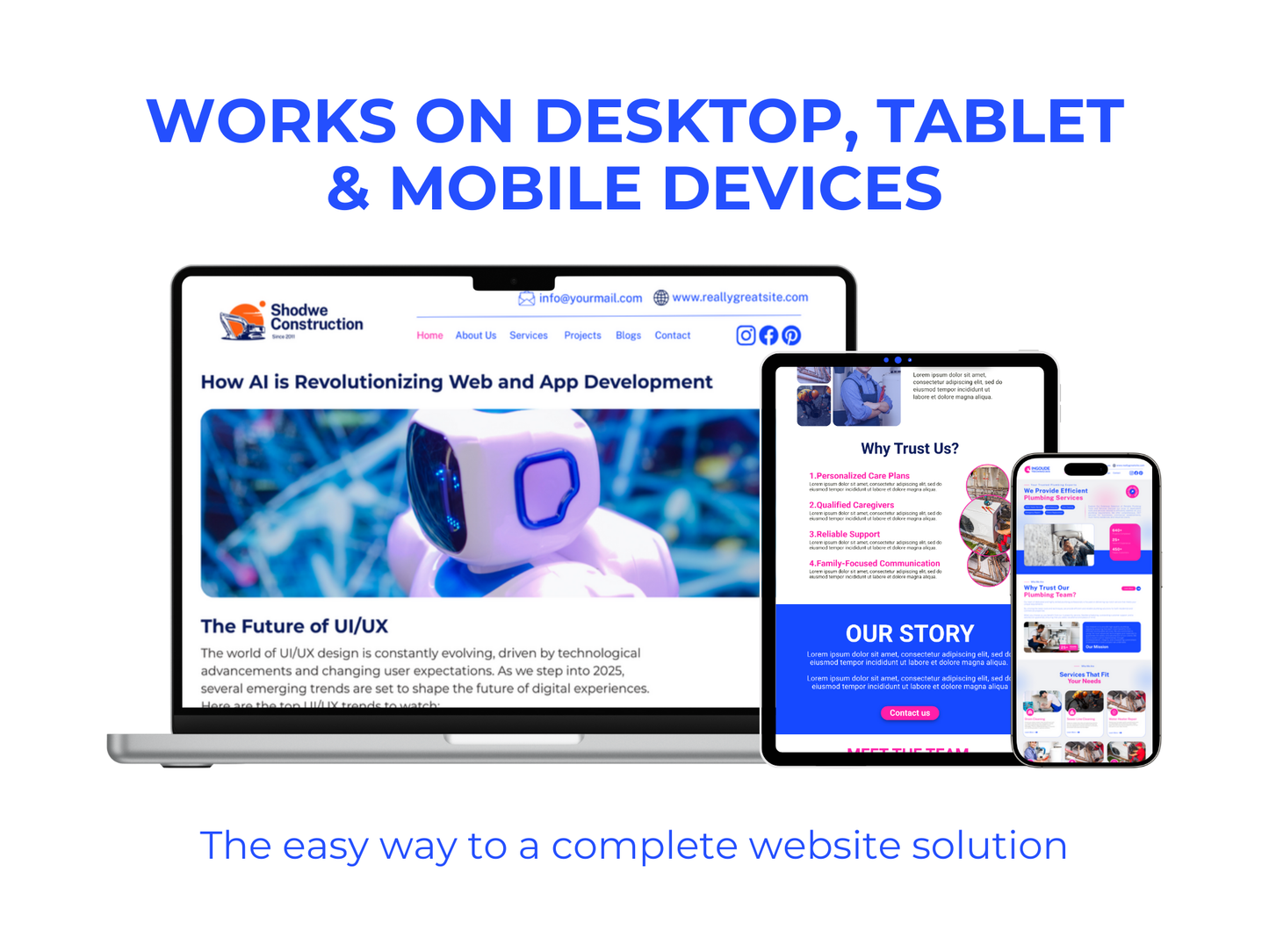 Canva Website Template for Plumbing Services – Done-for-You Multi-Page Website