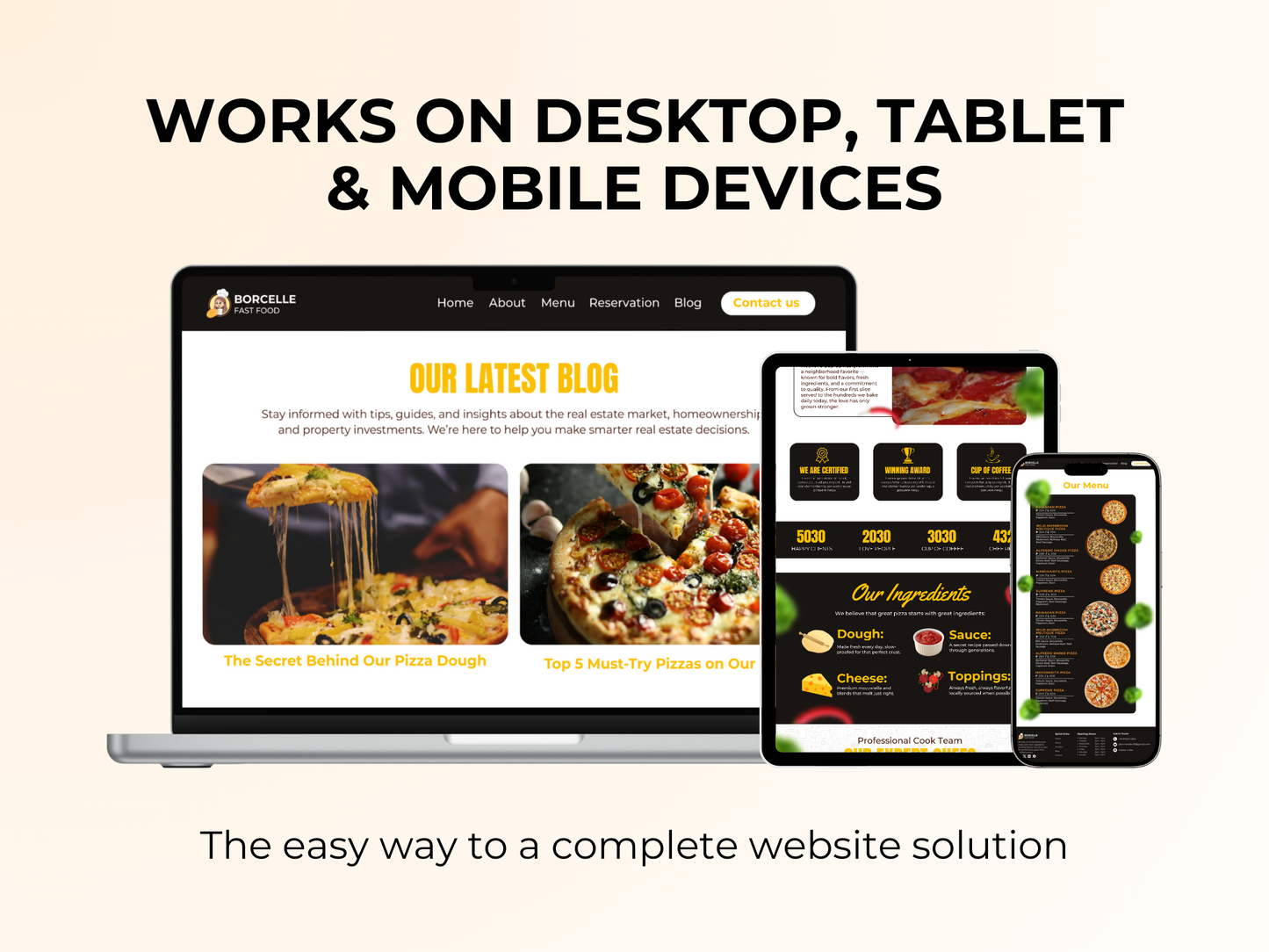 Canva Restaurant Website Template – Catering, Cafe & Chef Landing Page Design