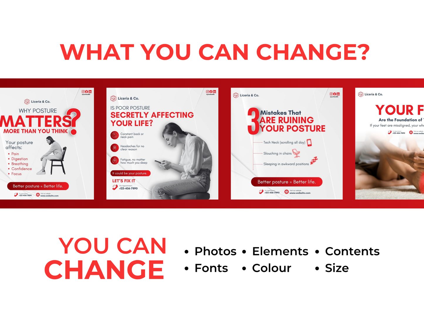 Posturology Canva Templates for Healthcare Professionals, Hospital , Clinics & Doctors