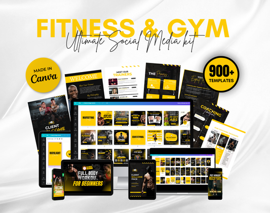 Fitness Instagram Templates Bundle Kit for Gym & Personal Trainer