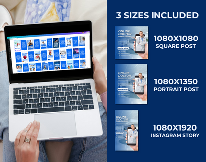 Medical Social Media Canva Templates: Healthcare Marketing Kit