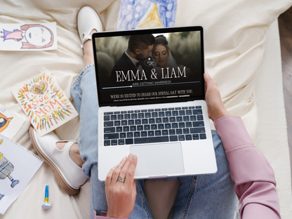 Canva Editable Wedding Website Invitation with Embedded Countdown Timer & Trackable RSVP