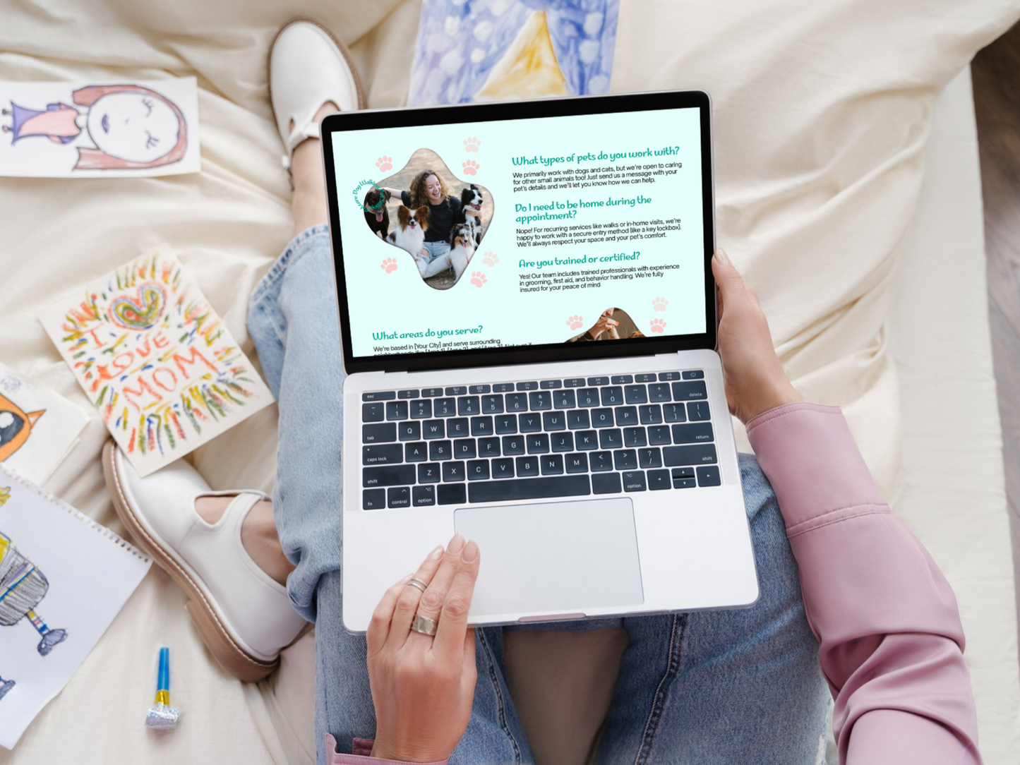 Pet Care Canva Website Template: Dog Walking, Pet Sitting