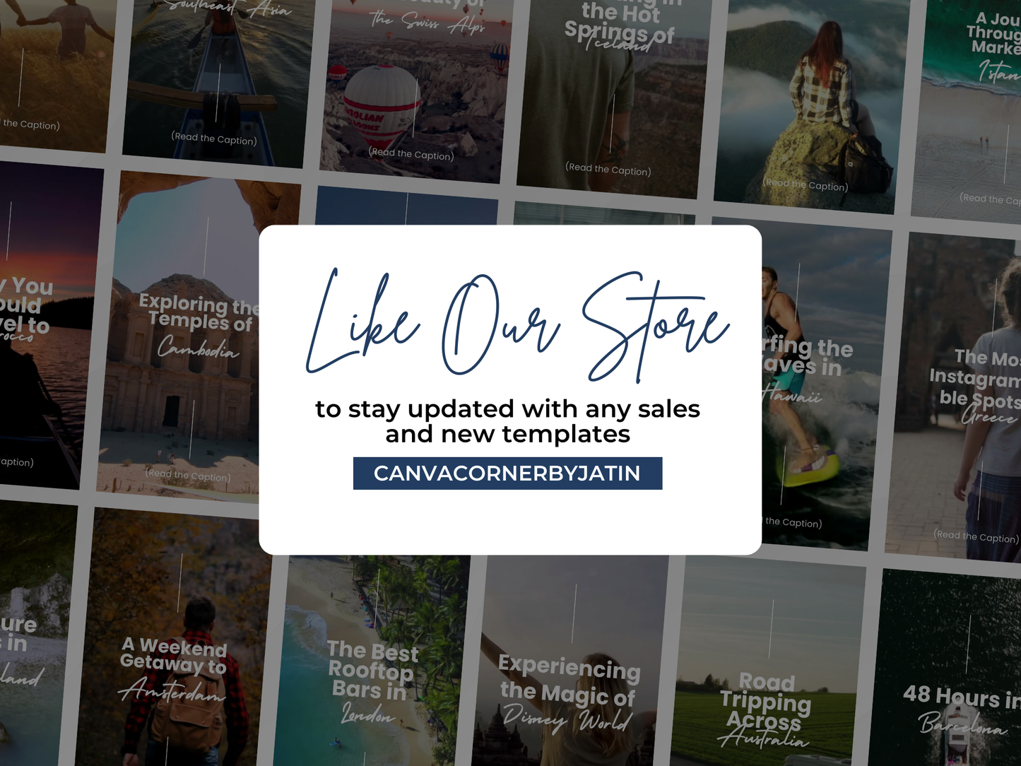 Faceless Travel Instagram Reels Video Canva Templates