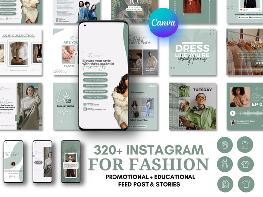 320+ Fashion Ecommerce Instagram Post Canva Templates