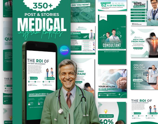 Healthcare Instagram Canva Templates for Medical Professionals