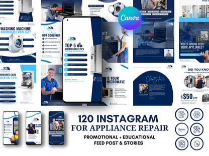 Appliance Repair & Repairman Instagram Canva Templates