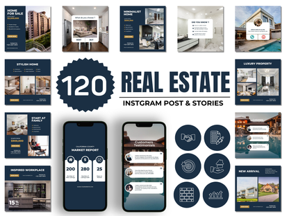 120 Real Estate Instagram Post Canva Templates for Realtor & Real estate agent