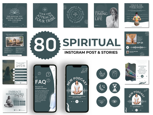 80 Spiritual Instagram Canva Templates for Coaches