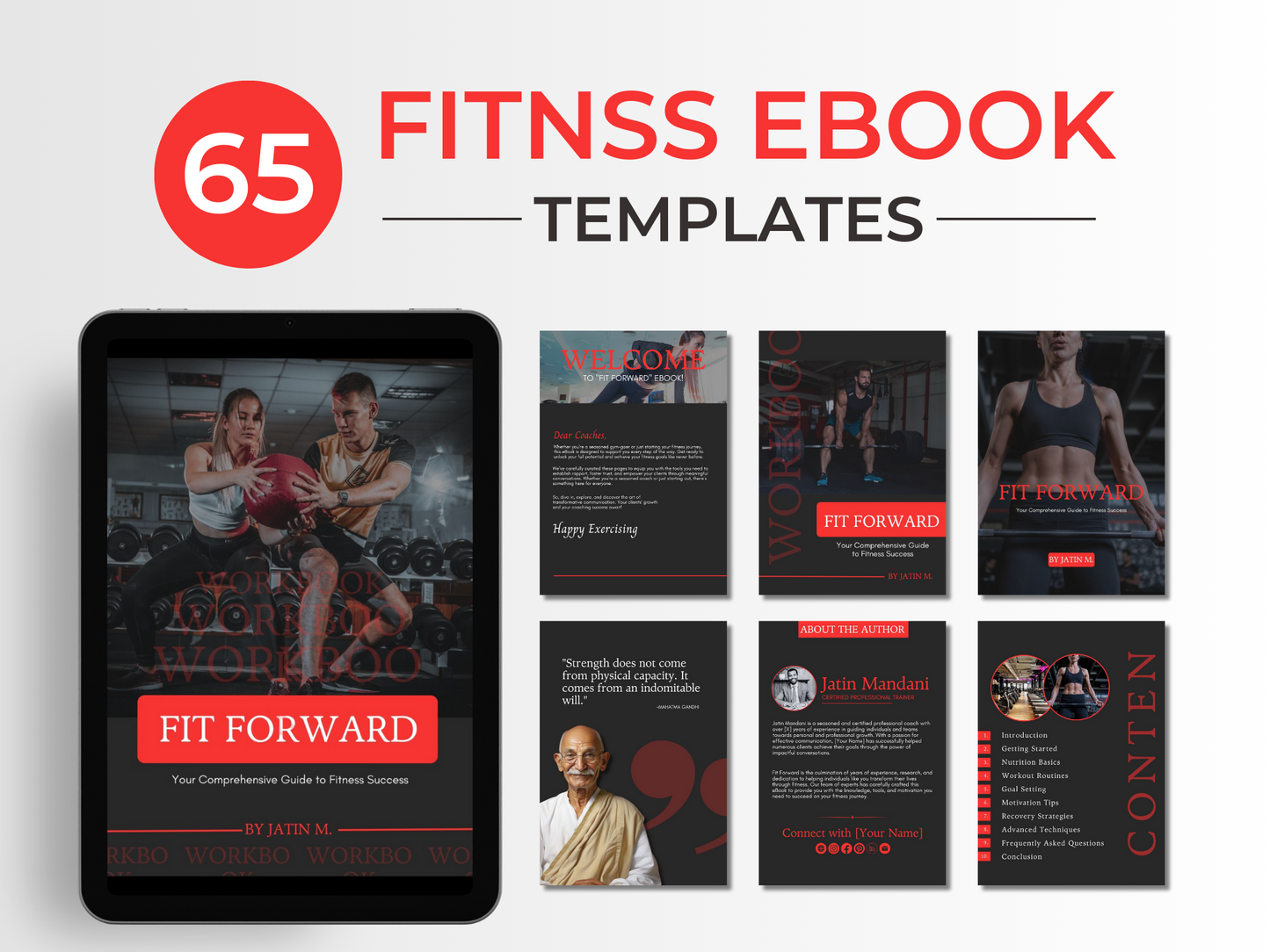 Gym & Fitness Ebook Template for Personal Trainer