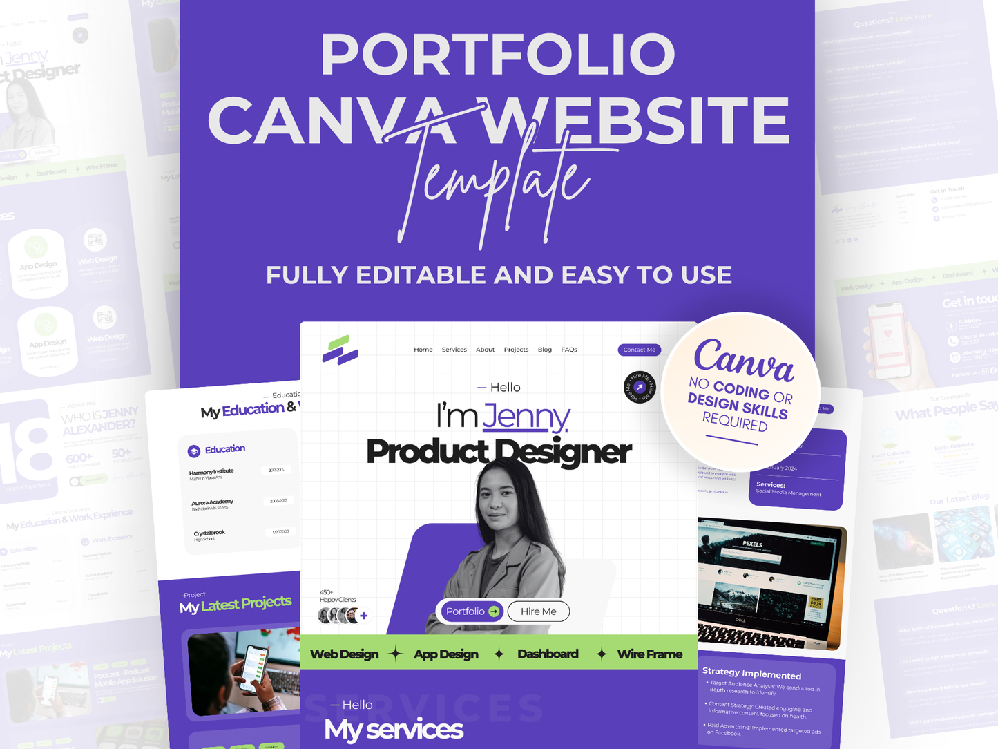 Canva Website Template: Modern Portfolio for UGC Creators
