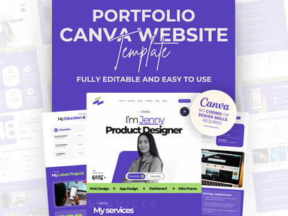 Canva Website Template: Modern Portfolio for UGC Creators
