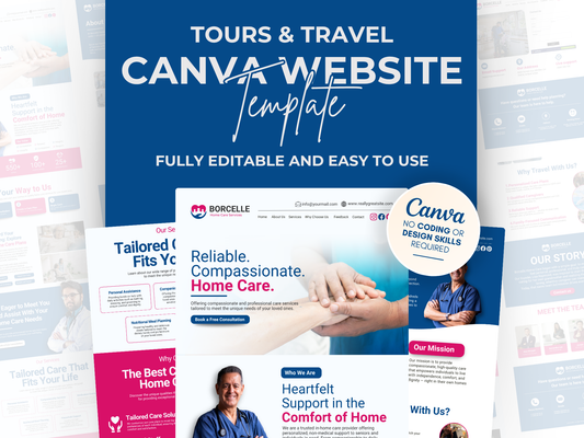 Home Care Canva Website Template