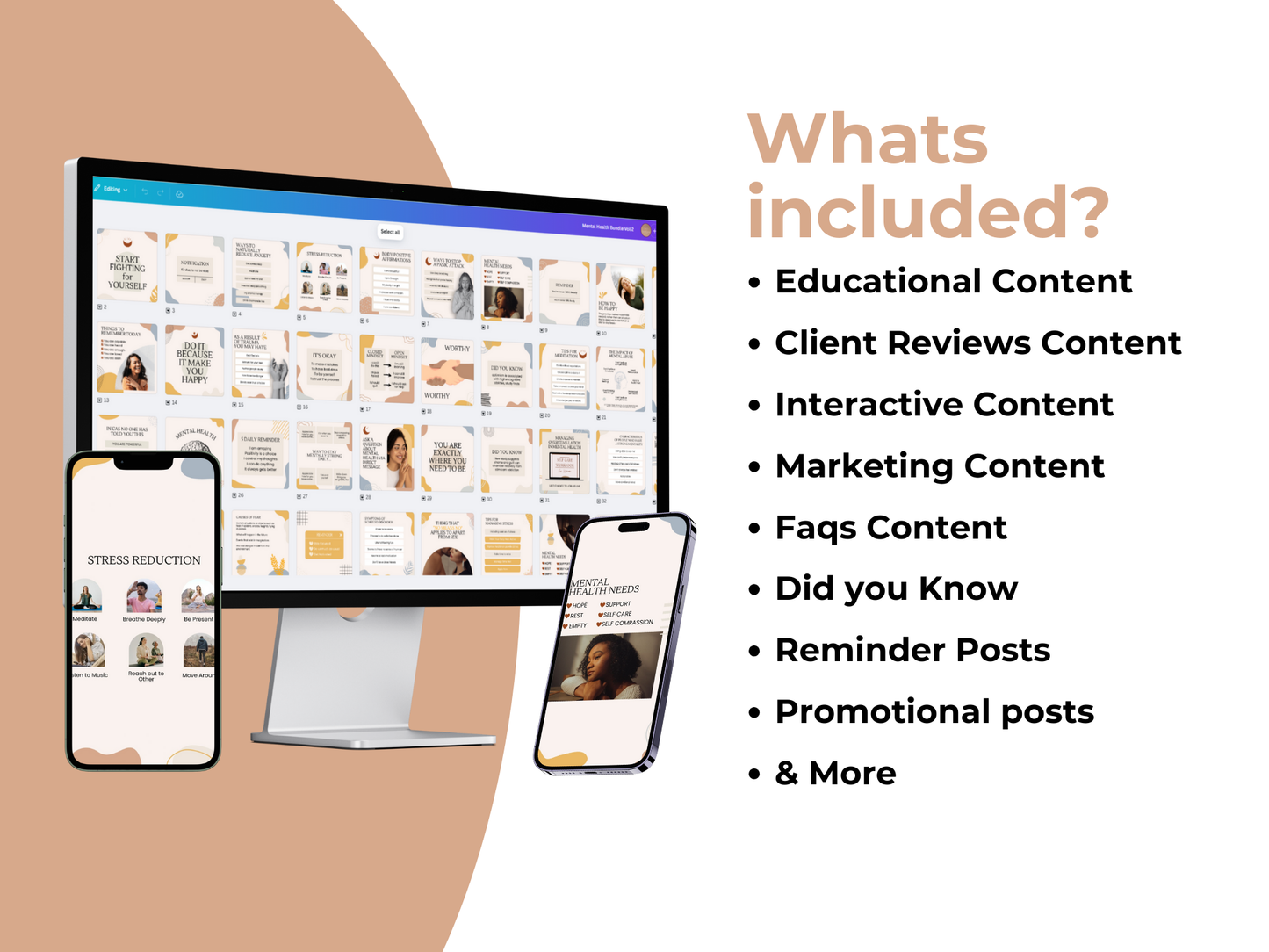 Mental Health Instagram Canva Templates for Mental Health Coaches & Therapist
