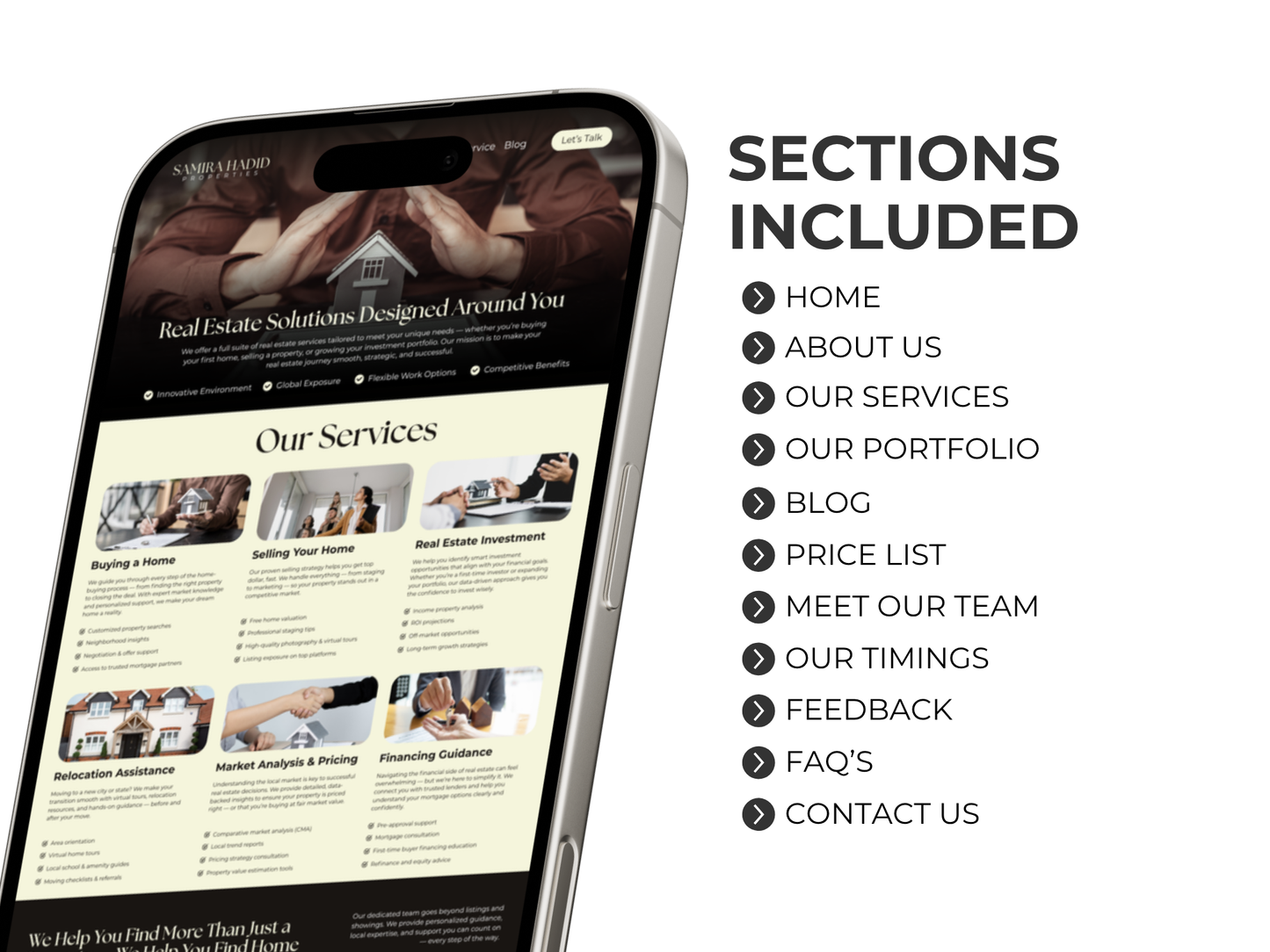 Real Estate Canva Website Template  for Real Estate Agent & Realtors Multi-Page Website