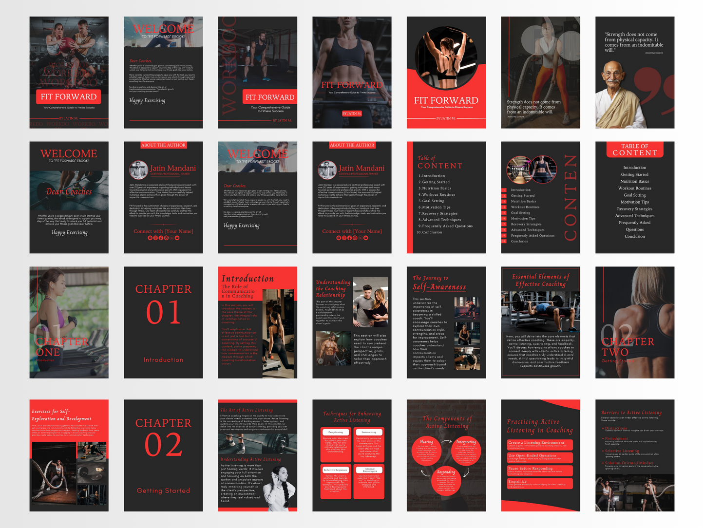 Gym & Fitness Ebook Template for Personal Trainer