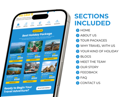 Travel Agent Website Canva Template: Customizable Landing Page