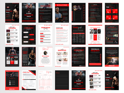 Gym & Fitness Welcome Pack Canva Template