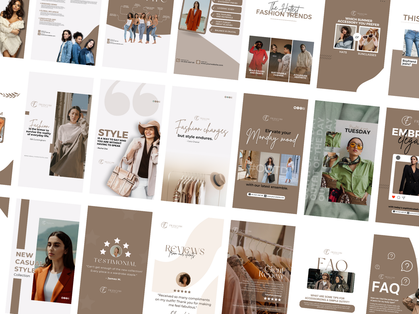 80 Fashion Instagram Canva Templates for E-Commerce