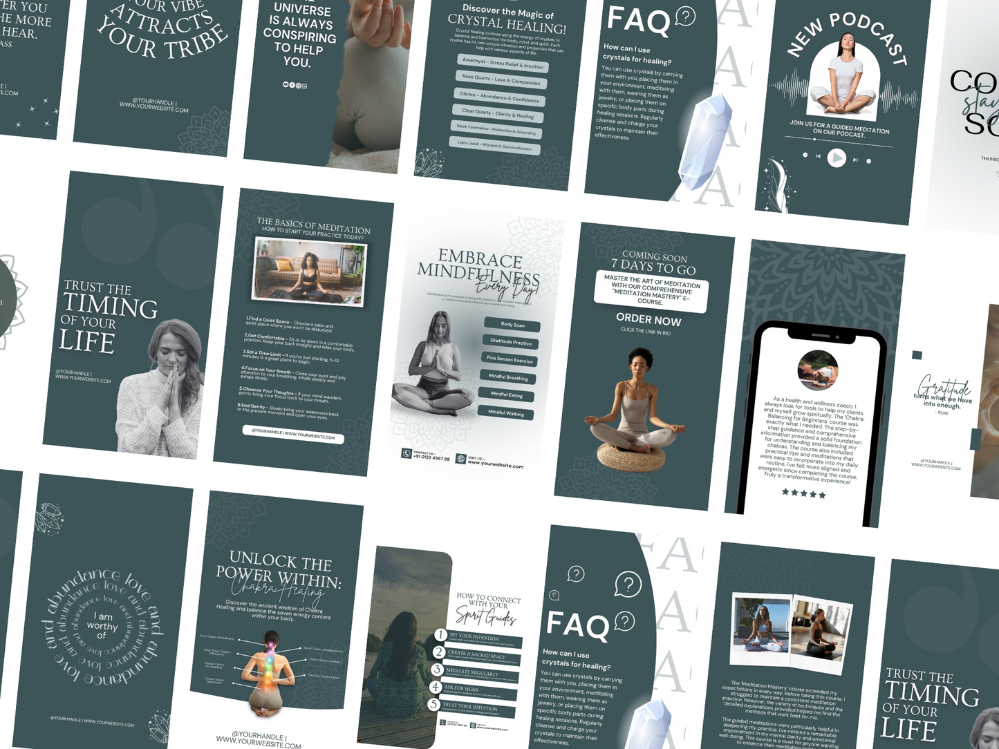 80 Spiritual Instagram Canva Templates for Coaches