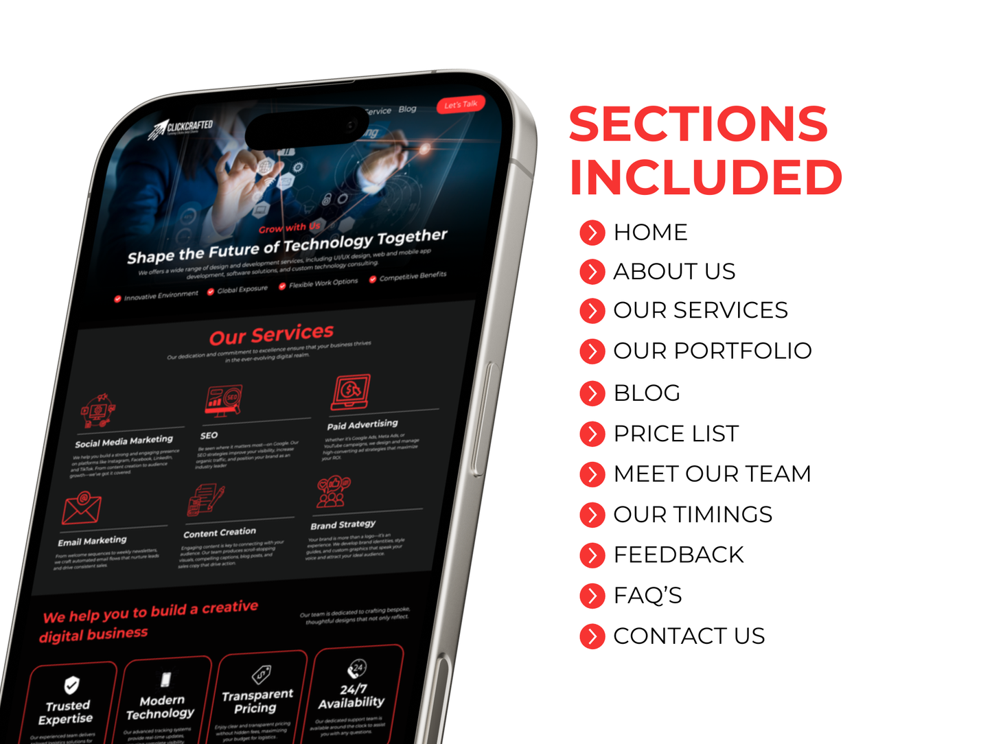 Digital Marketing Agency Canva Website Template for Social Media & Marketing Agency