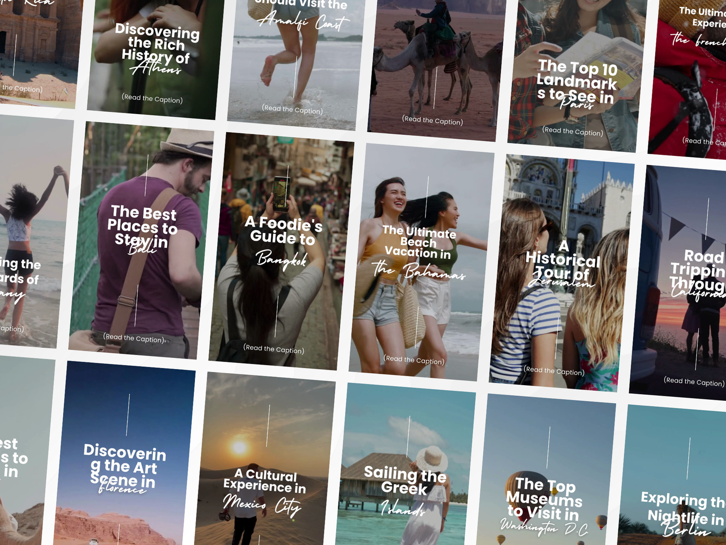Faceless Travel Instagram Reels Video Canva Templates