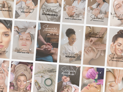 Skincare Instagram Reel Cover Canva Templates for Esthetician