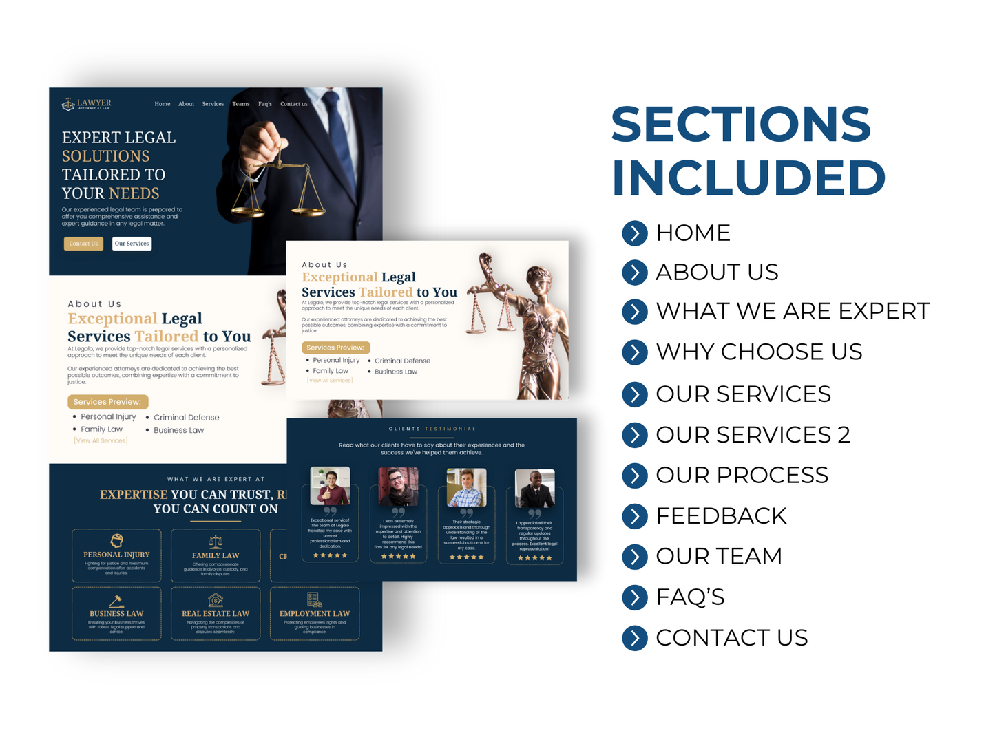 Law Firm Canva Website Template for Lawyer