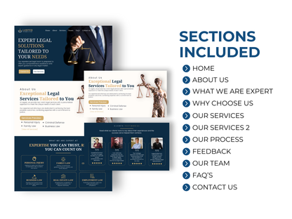 Law Firm Canva Website Template for Lawyer