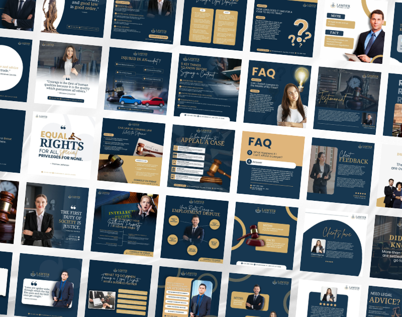 Law Firm Branding Kit – Canva Templates for Lawyers, Logos, Letterheads & Social Media